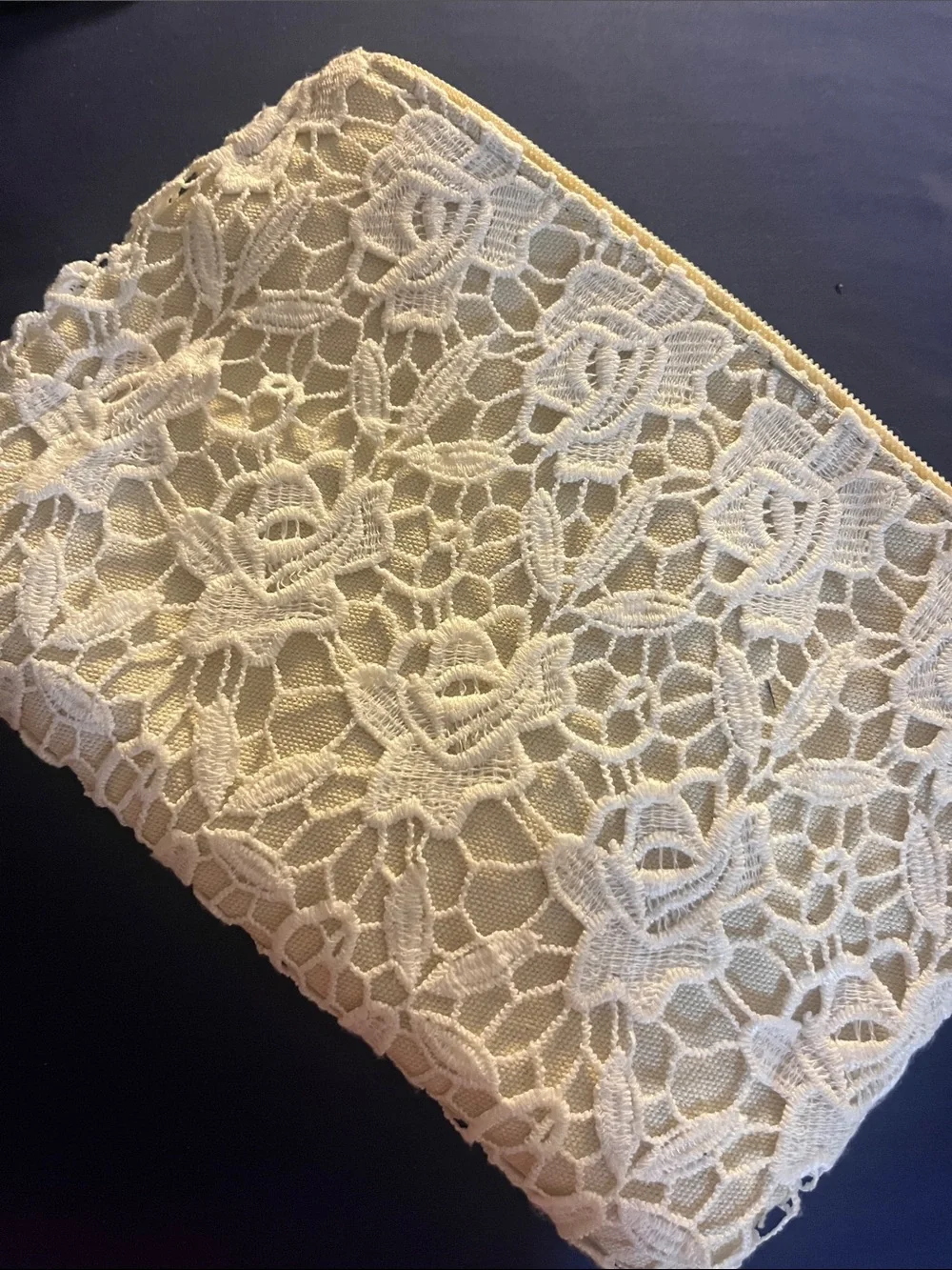 Merona Cream Lace Zip Pouch 53